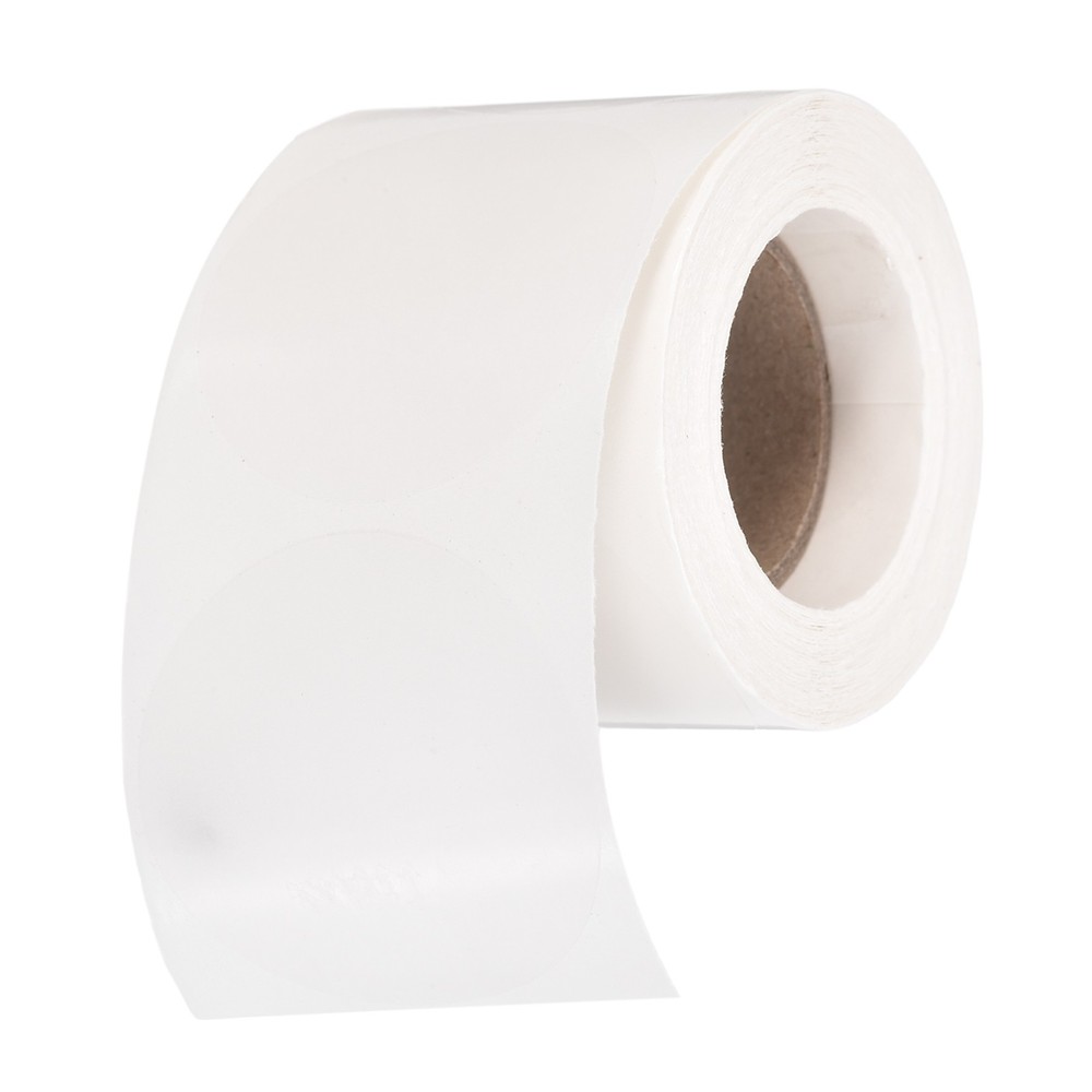200pcs Round Thermal Label 1.5×1.5″ Self-Adhesive Thermal Stickers Clear