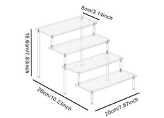 1–4 Tier Acrylic Display Stand: Transparent Rack for Cupcakes, Dolls & Perfume