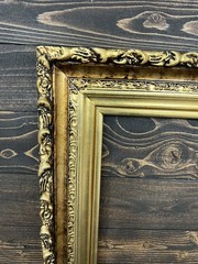 20 x 24 In Stock-Vintage style wood picture frame with compo trims, GOLD LEAF