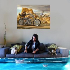 V8941 Ghost Rider David Mann Cult Biker Painting Art Decor WALL POSTER PRINT