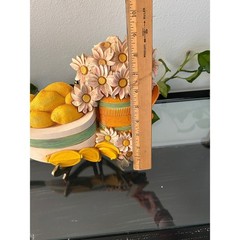 Vintage 1981 Syroco Homco Fruit Floral Wall Plaques Set 7610 Kitchen Decor USA