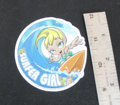 Surfer Girl 2003 Y2K ODM Brand Imports Prism Holo Girl Power Vending Sticker
