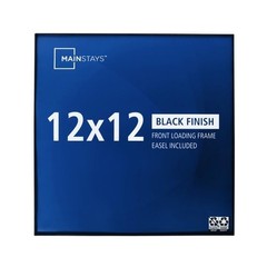 (2 pack) New MS 12×12 Front Loading Tabletop/Wall Picture Frame, Black
