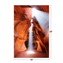 Upper Antelope Canyon Beam Of Light Sunbeam Photo Photograph Poster 16×24