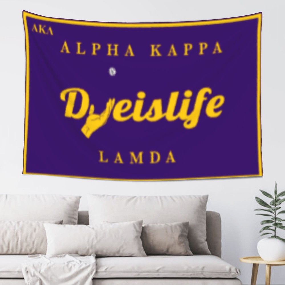 Purple Gold Abstract Tapestry 60x40in Dorm Bedroom Wall Decor
