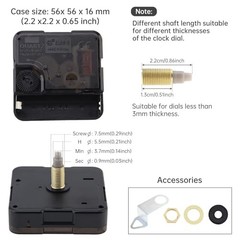 Clock Mechanism Replacement 22mm(7/8inch)Shaft length-13mm(1/2inch) Thread 1.0