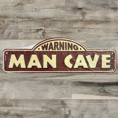 Man Cave 18″ x 6″ Embossed Aluminum Sign Made In The USA Shrink Wrapped New!