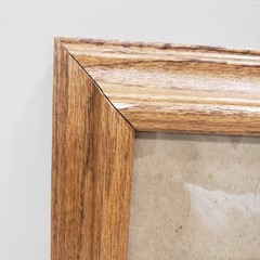 Wide Profile Picture Frame 8×10 Pair Stepped Oak Traditional Classic Wall Decor
