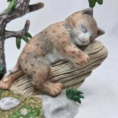 Rare Lenox Woodland Animals Shady Slumber Bobcat – No box -*EXCELLENT CONDITION*