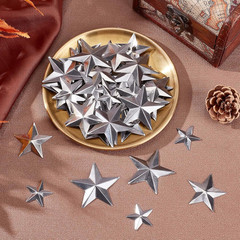 GORGECRAFT 90PCS 3 Sizes Metal Barn Star Rustic Three Dimensional Bulk Unfinishe