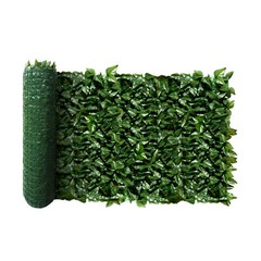 39×117″ Artificial Faux Laurel Ivy Leaf Outdoor Privacy Hedge w/ Plastic Backing