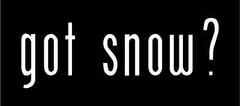 got snow? Vinyl Decal 7″ x 2.5″ (11 Colors)
