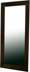 Modern Rectangle Mirror with Dark Brown Wood Frame by