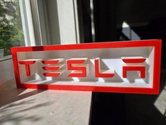 Tesla Logo 3D Sign Shadow Box Wall Art Decor Garage Man Cave Display