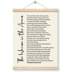 Motivational the Woman in the Arena Canvas Wall Art, Women Empowerment Poster…