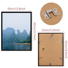 12×16 inch Picture Frames, Compatible With 30×40 cm Without Mat, for Arts or