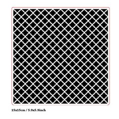 3D Lace Diamond Embossing Folder Square Grid Template for Card Making Crafts