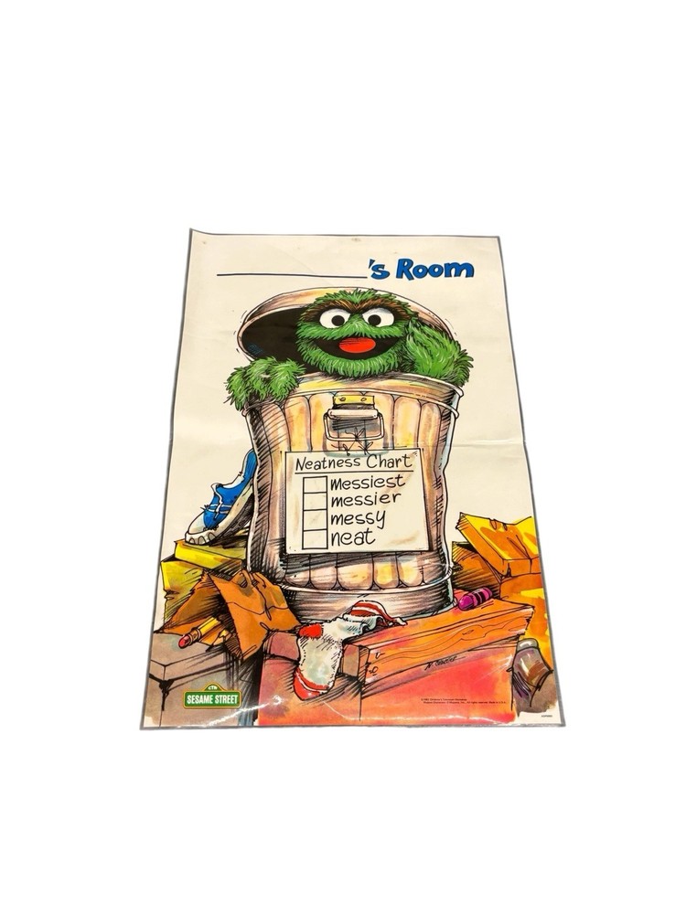 Vintage Sesame Street Muppet Bedroom Poster – «Members Only» – CTW 1981