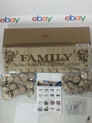Joy-Leo Wooden Family Birthday Reminder Calendar Plaque with Tags New open Box