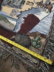Texas State Woven Cotton Tapestry Blanket – Made in USA (64×49)