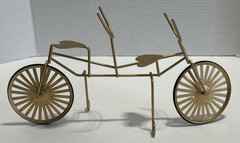 Bicycle Built For 2 Golden Decorative Bike Art Metal Sculpture 12X6″ Home Decor