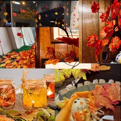 «360 Pcs 8Cm/3.1Inch Artificial Maple Leaves 6 Colors Leaves Thanksgiving Day «