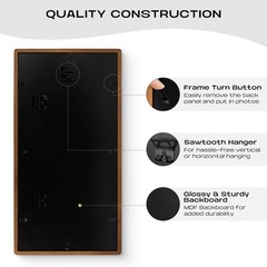 , 5×7 Collage Picture Frame – Solid Wood with Real Glass – Multi Picture Fram…