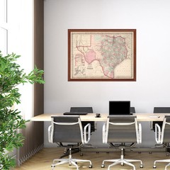 Old Map of Texas 1861 – Vintage Texas Art