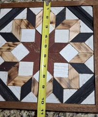 Handmade Amish Barn Quilt 11×11 Reclaimed Wood Wall Art – Choice of 2 Designs
