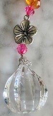 Ganz Crystal Expressions Beaded Acrylic Drop With Flower 6 Inches New
