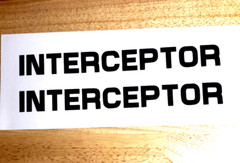 Max INTERCEPTOR police vinyl STICKERS Decals Gloss black 8″ (2) USA
