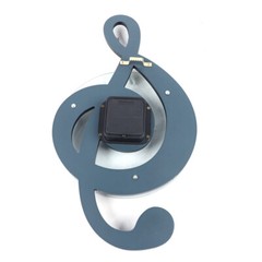 Modern Musical Note Glass Wall Clock Living Room Hanging Clocks Silent 9.5″ US