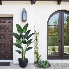 Indoor/Outdoor 6ft Faux Bird of Paradise Plant in Heavy-Duty Decorative Pot