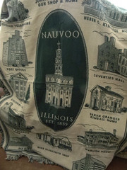 Buildings of Nauvoo Illinois Woven Throw Blanket Approx. 44″x66″ LDS Temple