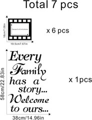 Every Family Has a Story,Family Wall Stickers Decor for Living Room,Contains 6 P