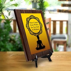 Peace Comes From Within. Do Not Seek It Without Decorative Wall Plaque