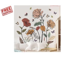 Brighten Any Room with Self-Adhesive Floral Wall Stickers – Kid-Friendly Design
