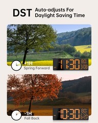 EASYERA 12″ Digital Wall Clock for Classroom Livingroom Game Home Decor with …