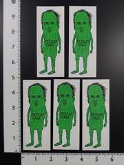 Nicolas Cage six pack stickers Picolas Cage 4″ sticker set – Nic Cage novelty