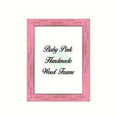 Pink Shabby Chic Wall Decor Art Print Poster Photo Picture Wood Frame