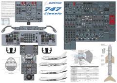 Boeing 747 Classic Cockpit Poster 24in x 36in