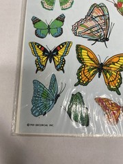VTG 1981 Decoral Hand Painted Decals – Multi-color Butterfly A-53 Craft Stickers