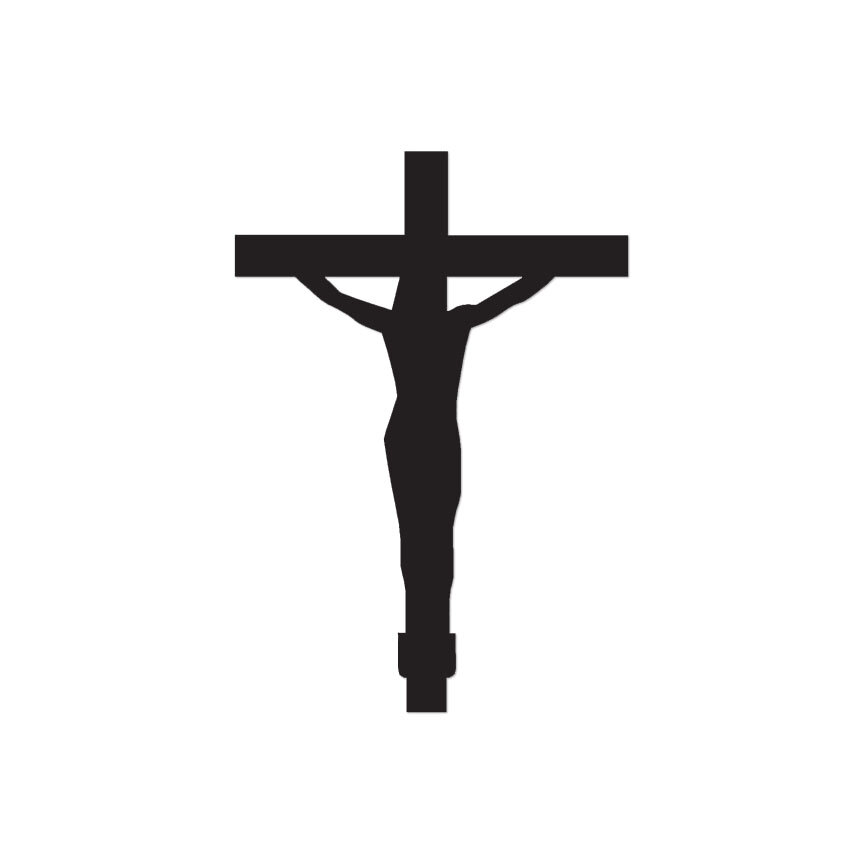 Christian Cross Jesus – Vinyl Decal Sticker – Multiple Color & Sizes – ebn170