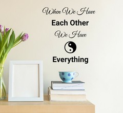Wall Decal Quote Everything Love Home Family Interior Vinyl Decor gz432