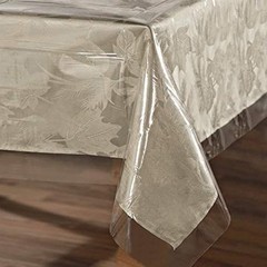 Clear Plastic 100% Waterproof Tablecloth – 60 x 84 Inch – Vinyl PVC Rectangle