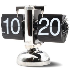 Betus Retro Style Flip Desk Shelf Clock – Classic Mechanical – Digital Display