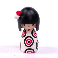 Momiji Funny Girl Message Doll 2008 Wooden Friendship Figure