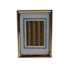 VTG 1991 IILP Gold Picture Frame Hollywood Regency Boho MCM Beaded Edge 2.5×3.5