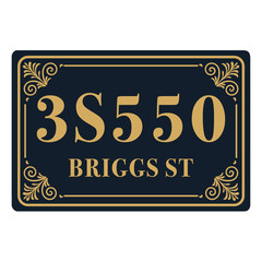 8″ x 12″ House Number Plaque Personalized Home Address Sign Custom Metal Iron