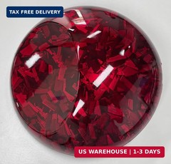 LZLRUN Forged Gloss Carbon Fiber Red Vinyl Wrap Roll Air Release Sticker Sheet F